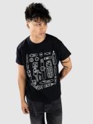 Monet Skateboards Pocket Utensils T-shirt sort