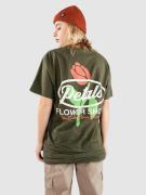 Petals and Peacocks Flower Shop T-shirt grøn