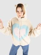 A.LAB Lydia Teddy Fleece Hættetrøje med lynlås