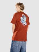 Santa Cruz Screaming Scratched Hand Strip T-shirt brun