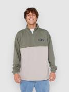 Rip Curl Heritage Oval 1/4 Zip Crew Fleecepullover grøn