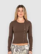 Rusty Button Up Langærmet t-shirt brun