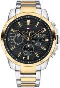 Tommy Hilfiger Herreur 1791559 Sort/Gul guldtonet stål Ø46 mm