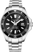 Stührling Original Herreur 3950A.1 Aquadiver Sort/Stål Ø42 mm