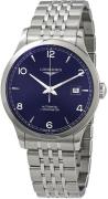 Longines Herreur L2.821.4.96.6 Record Blå/Stål Ø40 mm
