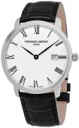 Frederique Constant Herreur FC-306MR4S6 Slimline Sølvfarvet/Læder