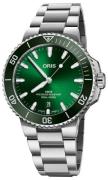 Oris Herreur 01 733 7787 4157-07 8 22 04PEB Aquis Grøn/Stål Ø41.5