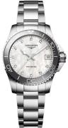Longines Dameur L3.370.4.87.6 Hydroconquest Hvid/Stål Ø32 mm