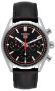 TAG Heuer Herreur CBN201C.FC6542 Carrera Sort/Læder Ø42 mm