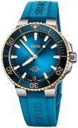 Oris Herreur 01 400 7769 6355-07 4 22 75FC Aquis Blå/Gummi Ø41.5 mm