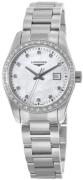 Longines Dameur L2.286.0.87.6 Conquest Classic Hvid/Stål Ø29.5 mm