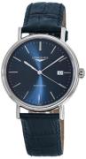 Longines Herreur L4.922.4.92.2 Presence Blå/Læder Ø40 mm