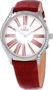 Omega Dameur 428.18.36.60.04.002 De Ville Tresor Sølvfarvet/Læder
