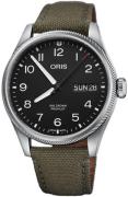 Oris Herreur 01 752 7760 4164-07 3 22 02LC Aviation Sort/Læder Ø44