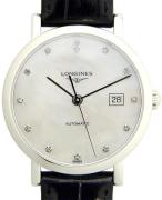 Longines Dameur L4.310.4.87.2 Elegant Hvid/Læder Ø29 mm
