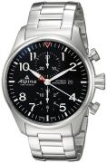 Alpina Herreur AL-725B4S6B Startimer Sort/Stål Ø44 mm