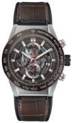 TAG Heuer Herreur CAR201U.FC6405 Carrera Brun/Gummi Ø43 mm