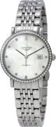 Longines Dameur L4.310.0.87.6 Elegant Hvid/Stål Ø29 mm