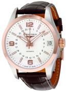 Longines Herreur L2.799.5.76.3 Conquest Sølvfarvet/Læder Ø42 mm