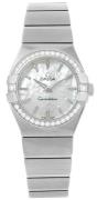 Omega Dameur 123.15.27.60.05.001 Constellation Quartz 27mm Hvid/Stål