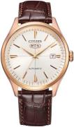 Citizen Herreur NH8393-05A Mechanical Sølvfarvet/Læder Ø40 mm