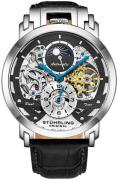 Stührling Original Herreur 906.02 Menai Skeletskåret/Læder Ø47 mm