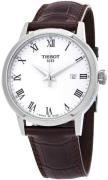 Tissot Herreur T129.410.16.013.00 T-Classic Hvid/Læder Ø42 mm