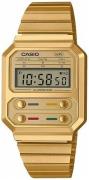 Casio Herreur A100WEG-9AEF Vintage LCD/Gul guldtonet stål
