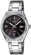 Casio Dameur LTP-1302PD-1A1VEG Collection Sort/Stål Ø34 mm