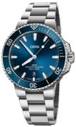 Oris Herreur 01 733 7787 4135-07 8 22 04PEB Aquis Blå/Stål Ø41.5 mm