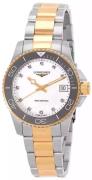 Longines Dameur L3.370.3.87.6 Hydroconquest Hvid/Guldtonet stål Ø32