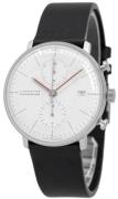 Junghans Herreur 27/4303.02 Max Bill Hvid/Læder Ø40 mm