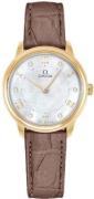 Omega Dameur 434.53.30.60.55.002 De Ville Prestige Hvid/Læder Ø30 mm