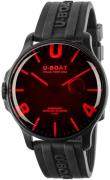 U-Boat Herreur 8466 Darkmoon Sort/Gummi Ø44.8 mm