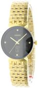 Rado Dameur R48915703 Florence Sort/Gul guldtonet stål Ø38 mm