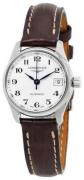 Longines Dameur L2.357.4.78.3 Master Sølvfarvet/Læder Ø34 mm