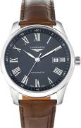 Longines Herreur L2.893.4.59.2 Master Sort/Læder Ø42 mm