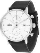 Junghans Herreur 41/4770.00 Form C Sølvfarvet/Læder Ø40 mm