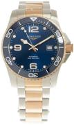 Longines Herreur L3.781.3.98.7 Hydroconquest Blå/Rosaguldtonet stål