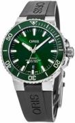 Oris Herreur 01 733 7766 4157-07 4 22 64FC Aquis Grøn/Gummi Ø41.5 mm