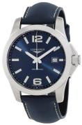 Longines Herreur L3.759.4.96.0 Conquest Blå/Læder Ø41 mm