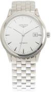 Longines Herreur L4.984.4.12.6 Flagship Hvid/Stål Ø40 mm