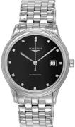 Longines Herreur L4.984.4.57.6 Flagship Sort/Stål Ø40 mm