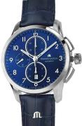 Maurice Lacroix Herreur PT6388-SS001-420-4 Pontos Blå/Læder Ø43 mm