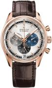Zenith Herreur 18.2043.400-69.C494 El Primero Sølvfarvet/Gummi Ø42