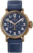 Zenith Herreur 29.2430.4069-57.C808 Pilot Blå/Gummi Ø45 mm