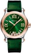 Chopard Dameur 278582-6005 Happy Sport Grøn/Læder Ø36 mm
