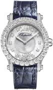 Chopard Dameur 274809-1001 Happy Sport Hvid/Læder Ø36 mm