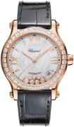 Chopard Dameur 274808-5006 Happy Sport Sølvfarvet/Læder Ø36 mm