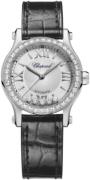 Chopard Dameur 278573-3013 Happy Sport Sølvfarvet/Læder Ø30 mm